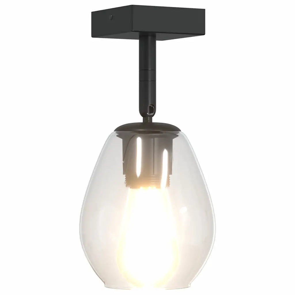 Faretto da soffitto Nero 13 x 13 x 26 cm Vetro e Metallo 42001218