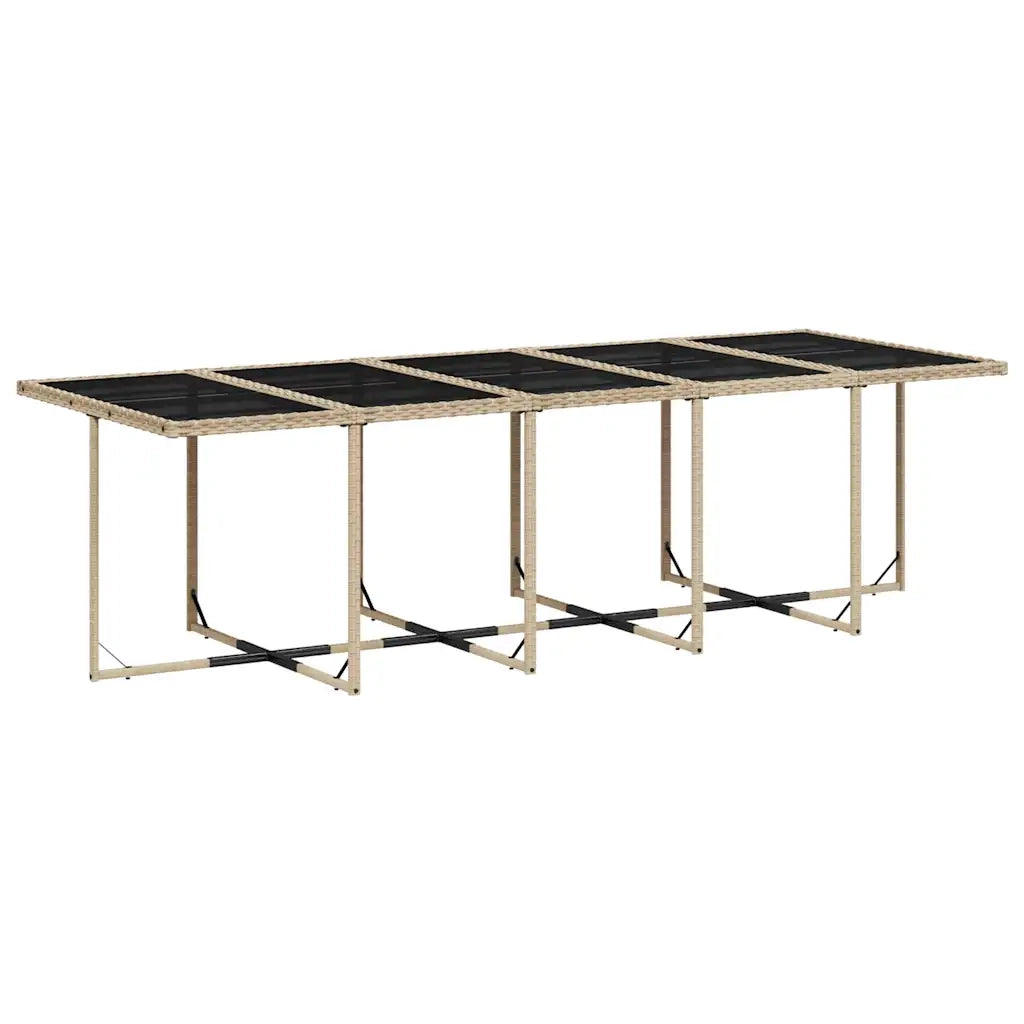 Set Pranzo da Giardino 15 pz con Cuscini Beige Misto Polyrattan 3211236