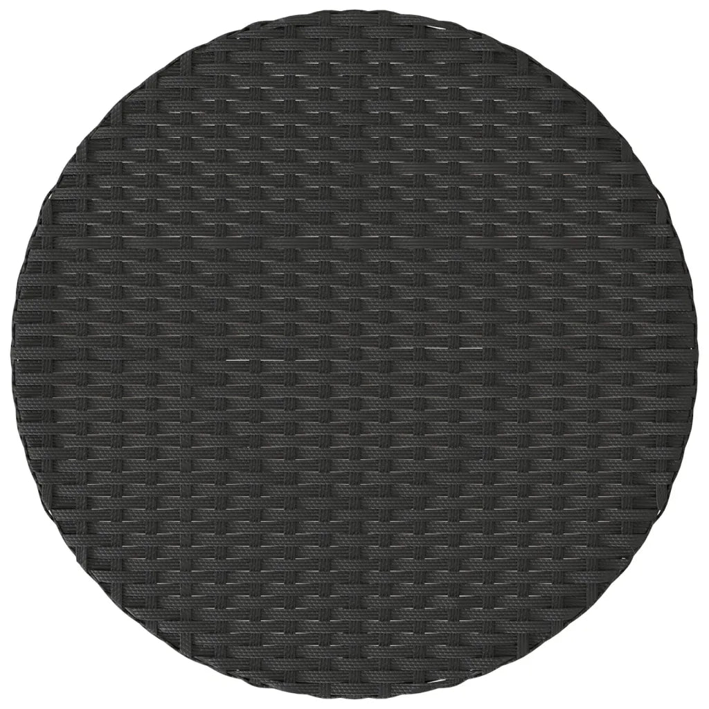 Set da Bistrò 3 pz con Cuscini Nero in Polyrattan 365200