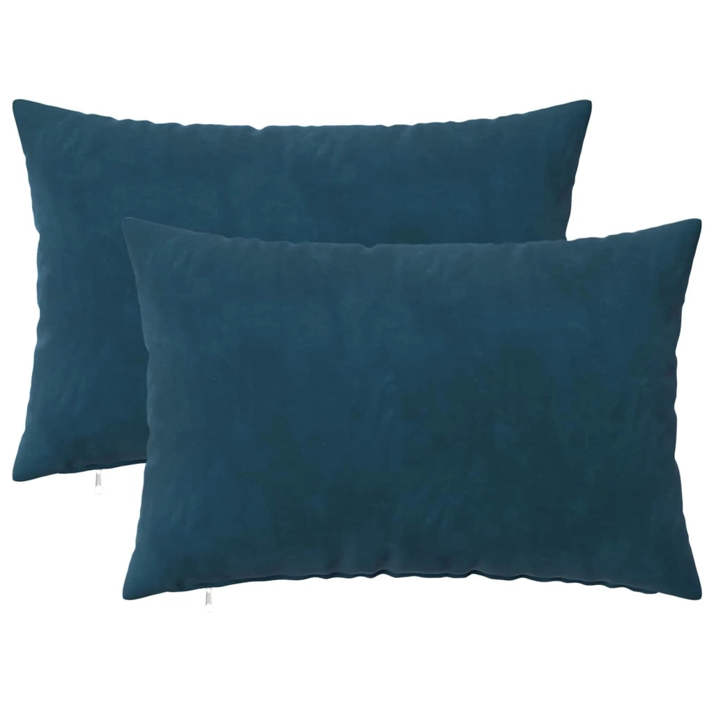 Federa 2 pcs HEERLEN Blu 30 x 50 cm Velluto 907689