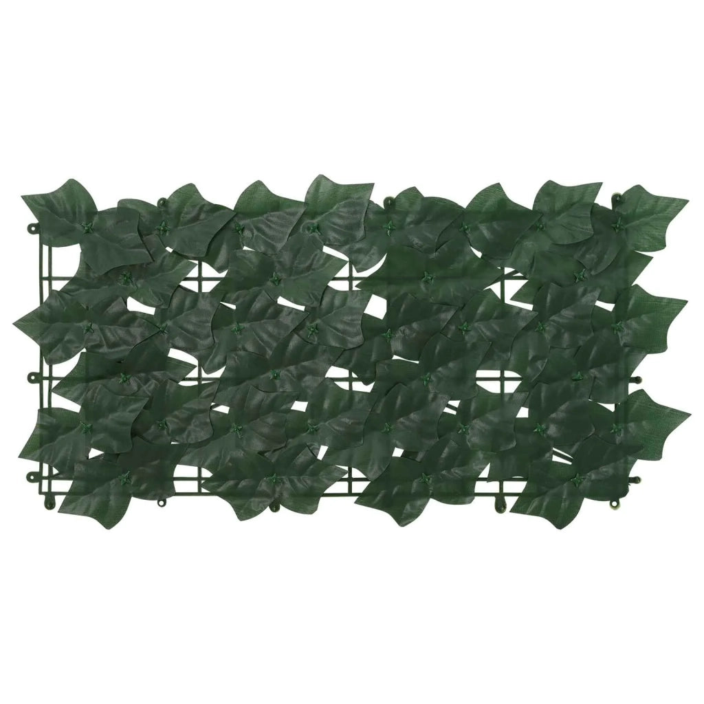 Schermo per balcone con foglie-Pannello per balcone Verde Scuro 500 x 100 cm