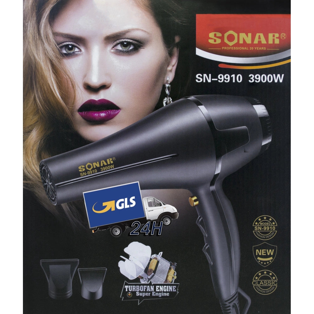 Trade Shop - Phon Professionale Asciugacapelli Sonar Sn-9910 3900w Diffusore Fono Per Capelli -