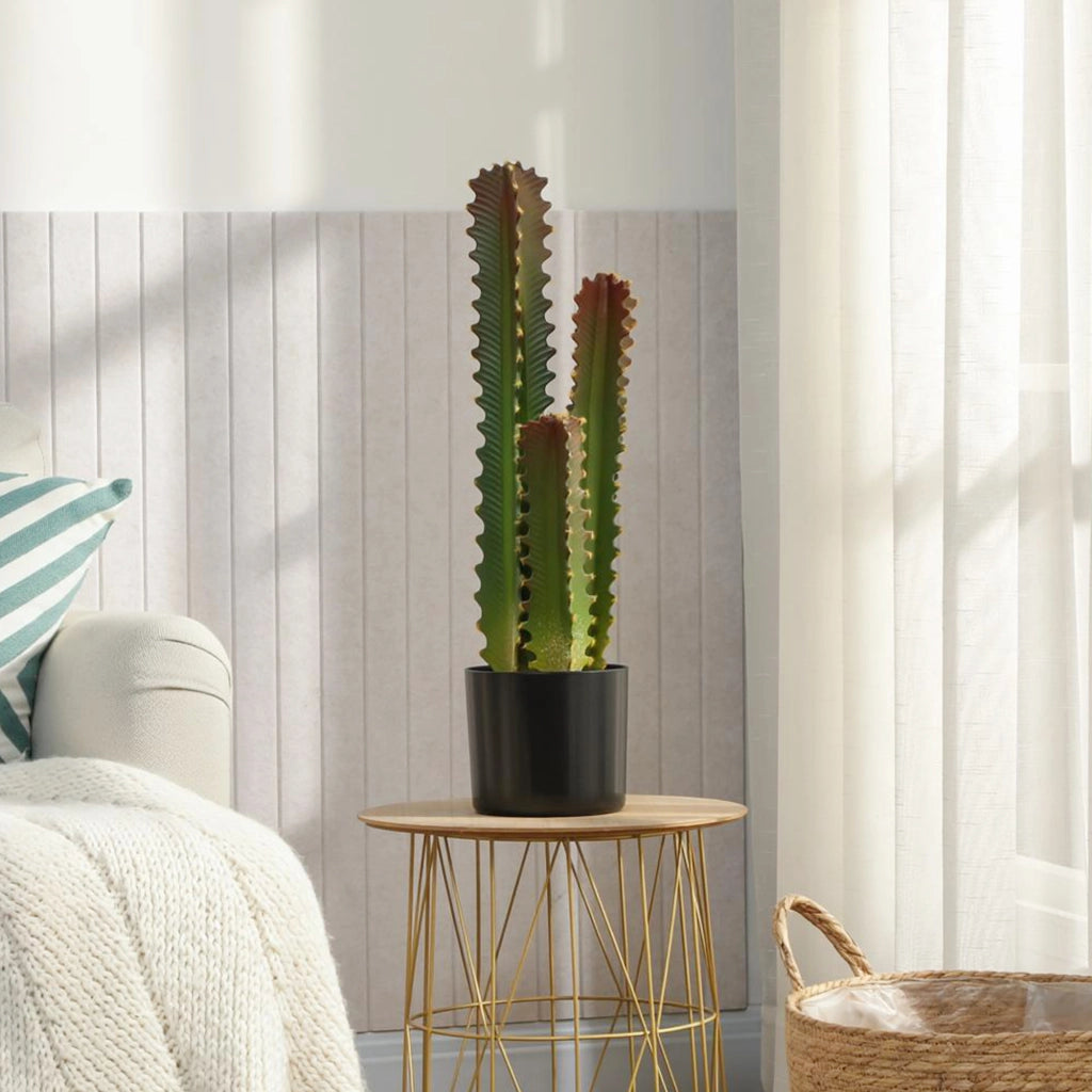 Pianta Artificiale Cactus in Vaso Verde ¨C Minimal ¨C 66 cm