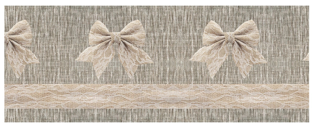 Tappeto passatoia fantasia made in Italy antiscivolo lavabile aderente FioccoBeige - 50x400 cm