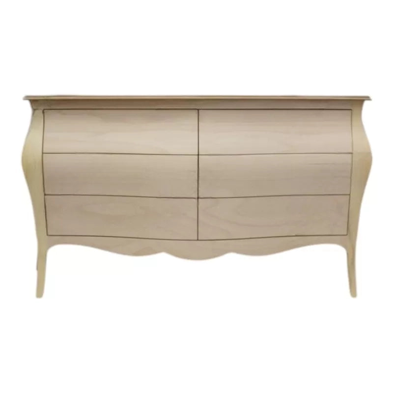 ComÒ bombato classico 6 cassetti bianco perlato 162x58x85 (3246) - Mobili 2G