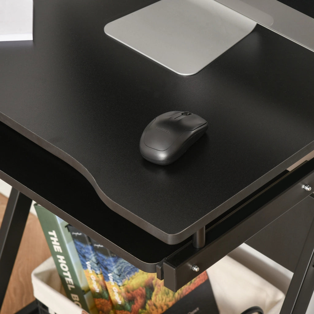 Scrivania per computer con ruote ¨C Zephmum ¨C Nero