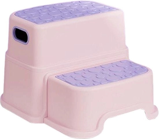 Scaffale per bambini con superficie antiscivolo a doppia piastra stabilità sicura maniglia rimovibile per bagno soggiorno cucina e toilette