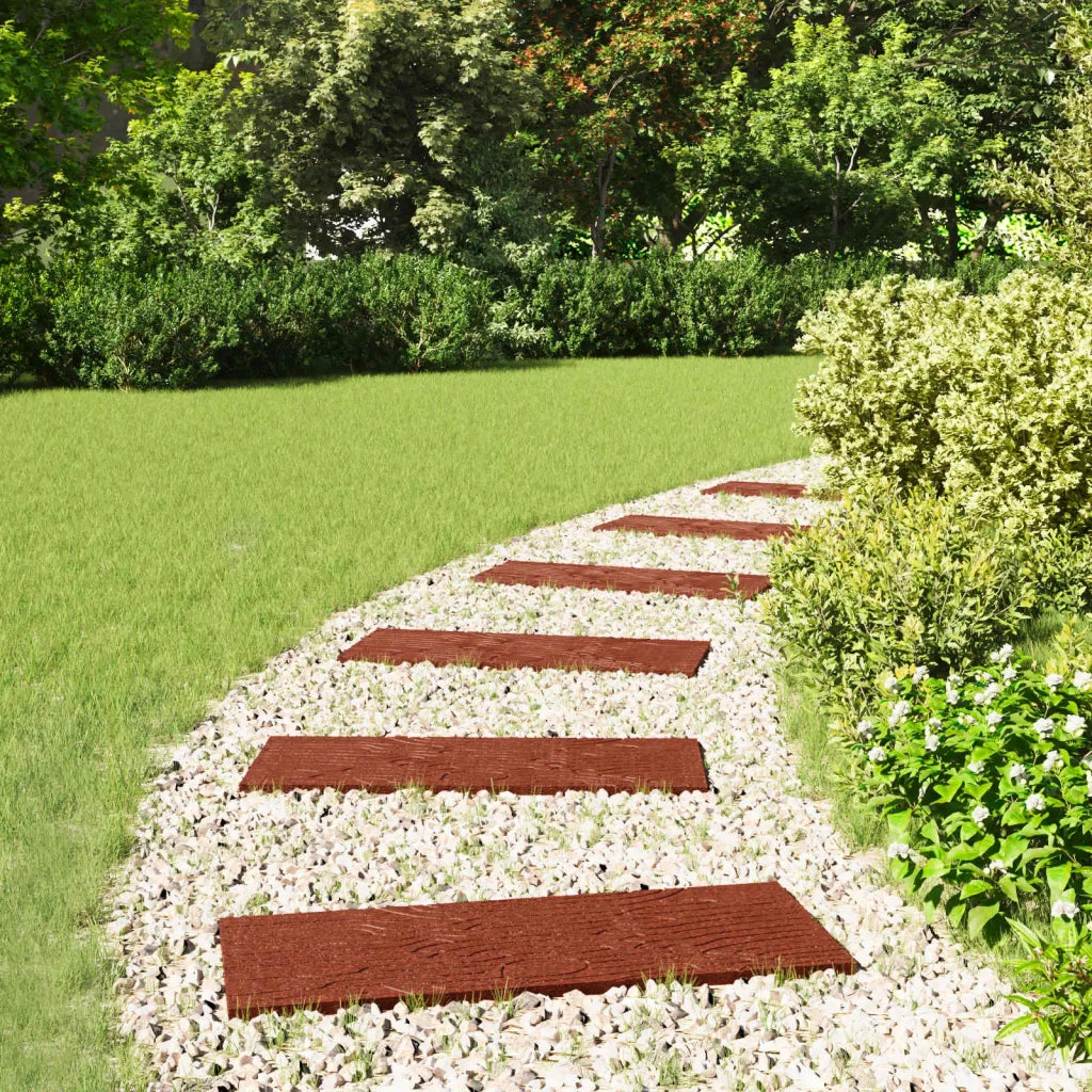 Pietra da Passo 6 pcs Rosso 60,5 x 25 x 2 cm Gomma 42030079