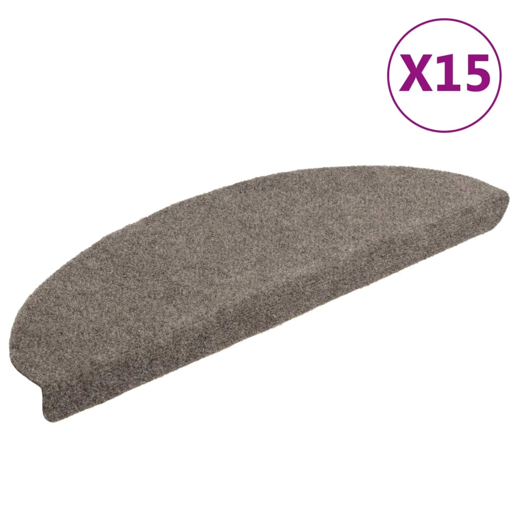 Tappetini per scale autoadesivi 15 pz 65x21x4 cm beige 322355