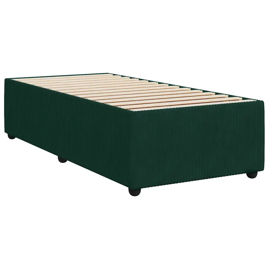 Giroletto a Molle con Materasso Verde Scuro 100x200 cm Velluto 3287677