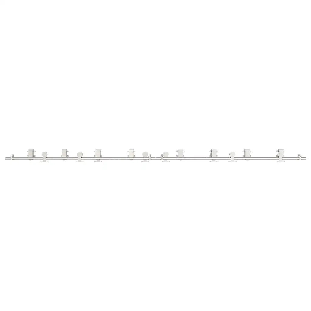 Kit Binari Porta Scorrevole 366 cm Acciaio Inossidabile Argento