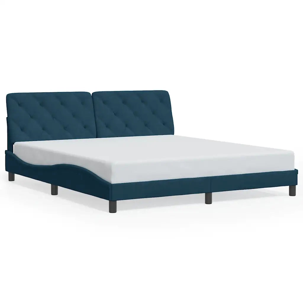 Giroletto senza Materasso Blu 180x200 cm in Velluto 3207939