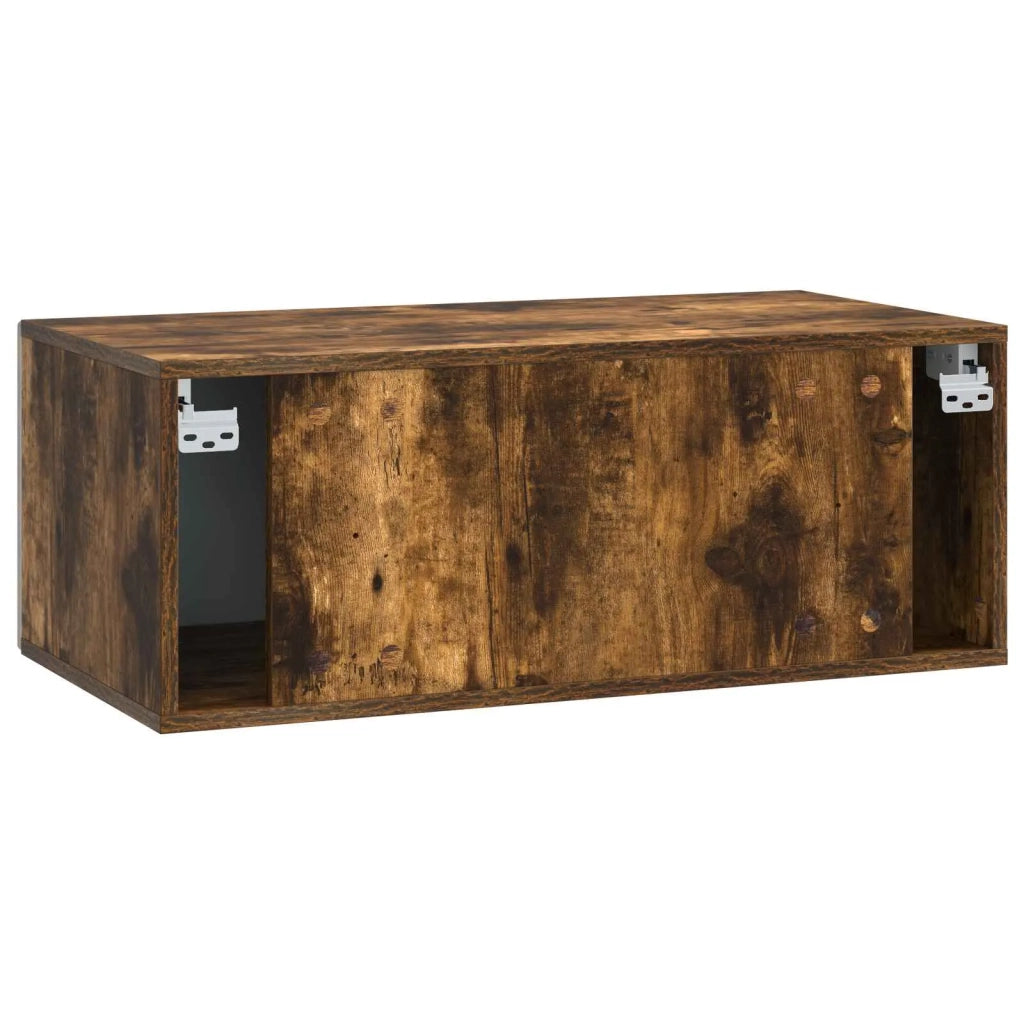 Mobile TV da Muro | Armadietto TV | Mobile Porta TV 59,5 x 31 cm Rovere Fumo