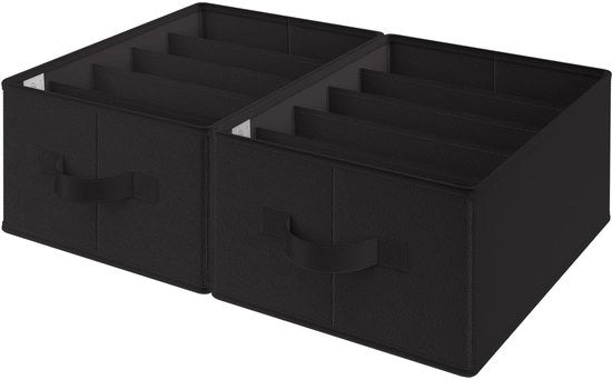 Organizzatore per abbinare i pantaloni per l'armadio, 2-pack organizzatori per le ante, Organizzatore per le magliette per l'armadio, Organizzatore per i pantaloni di jeans per l'armadio, Scatola di stoffa pieghevole per l'archiviazione dell'abbigliamento