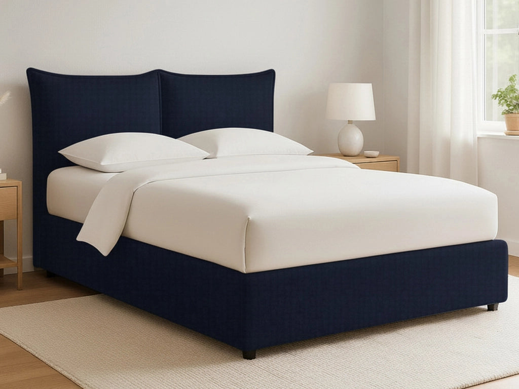 Uckfield, Letto Matrimoniale Sfoderabile Made in Italy, Viola Scuro