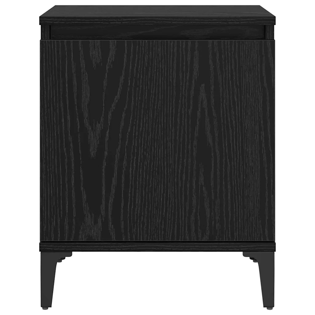 Armadio da Notte Rovere Nero 40 x 30 x 50 cm Legno multistrato 875109
