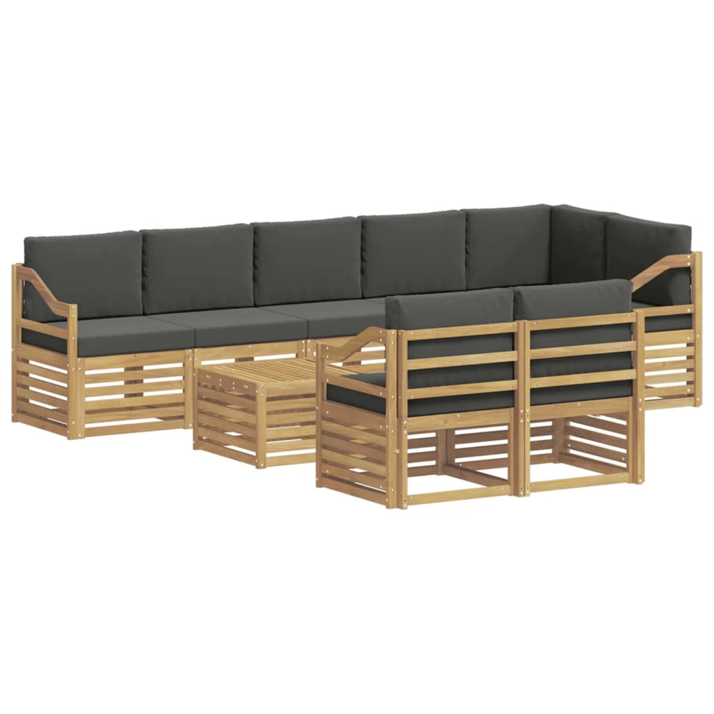 Set di divani da esterno 8 pcs Bianco e Antracite 3392092