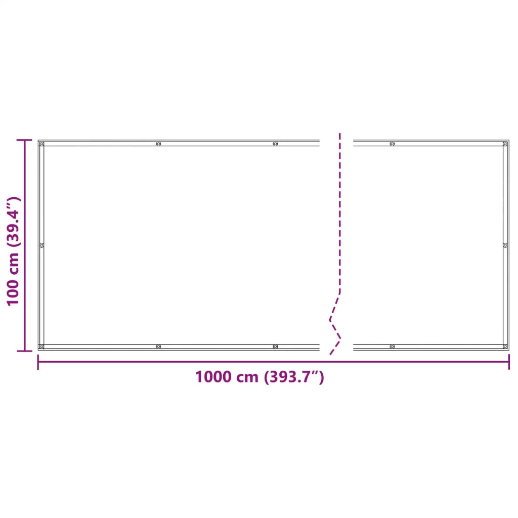 Schermo da balcone-Pannello per balcone Borgogna 100 x 1000 cm Tessuto Oxford