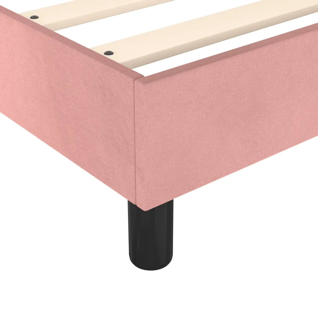 Struttura Letto a Rete a Molle Rosa 180x200 cm in Velluto