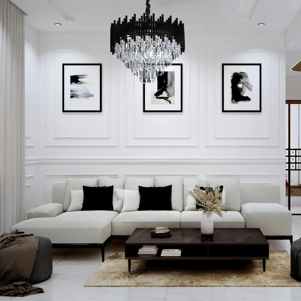Lampada Cristal G063-cp 50cm Black