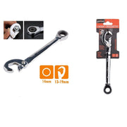 Trade Shop - Chiave Universale 13-19mm Cricchetto A Testa Poligonale Anello 14mm Pinza 91747 -
