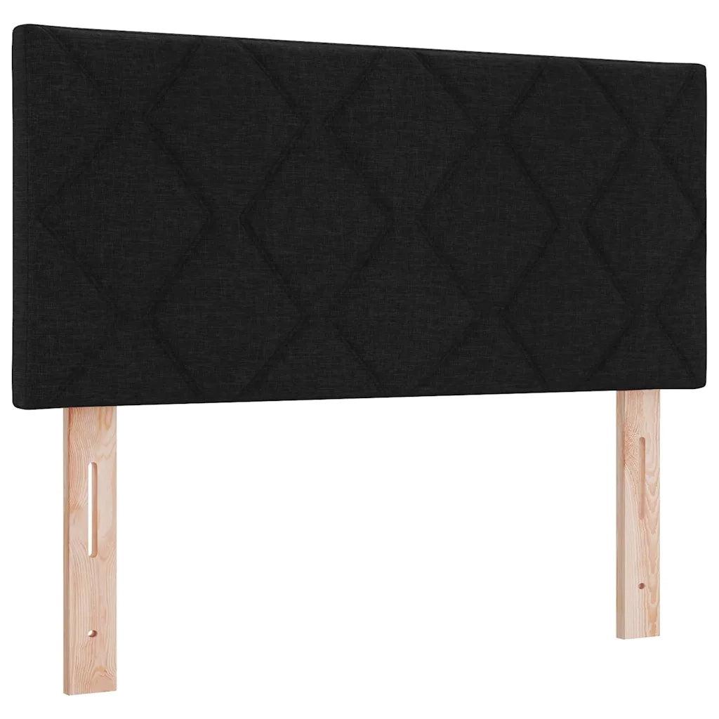 Letto a molle con testiera Nero 90 x 190 cm Tessuto 3338729
