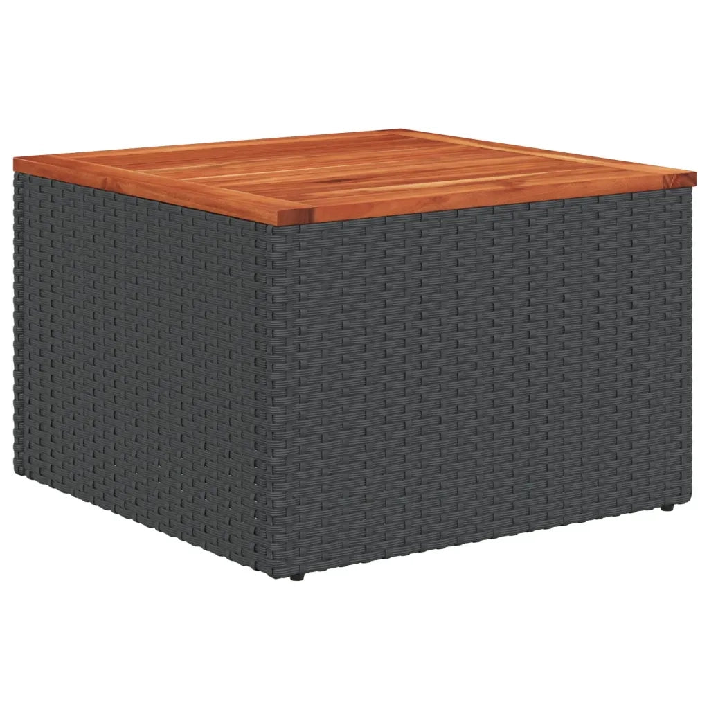 Set Divani da Giardino 10pz con Cuscini in Polyrattan Nero 3224844