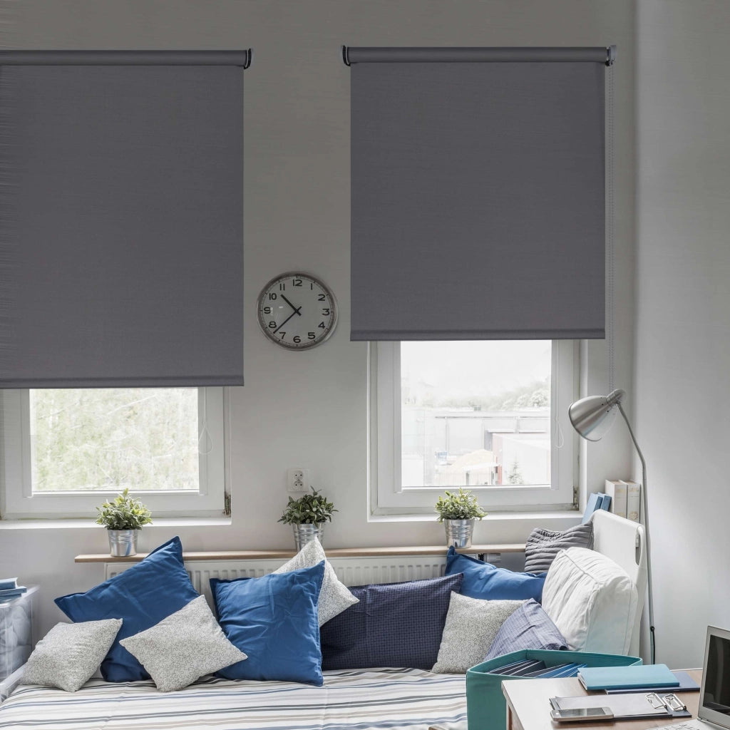 Tenda a rullo oscurante Moon Grigio scuro 140x250 cm