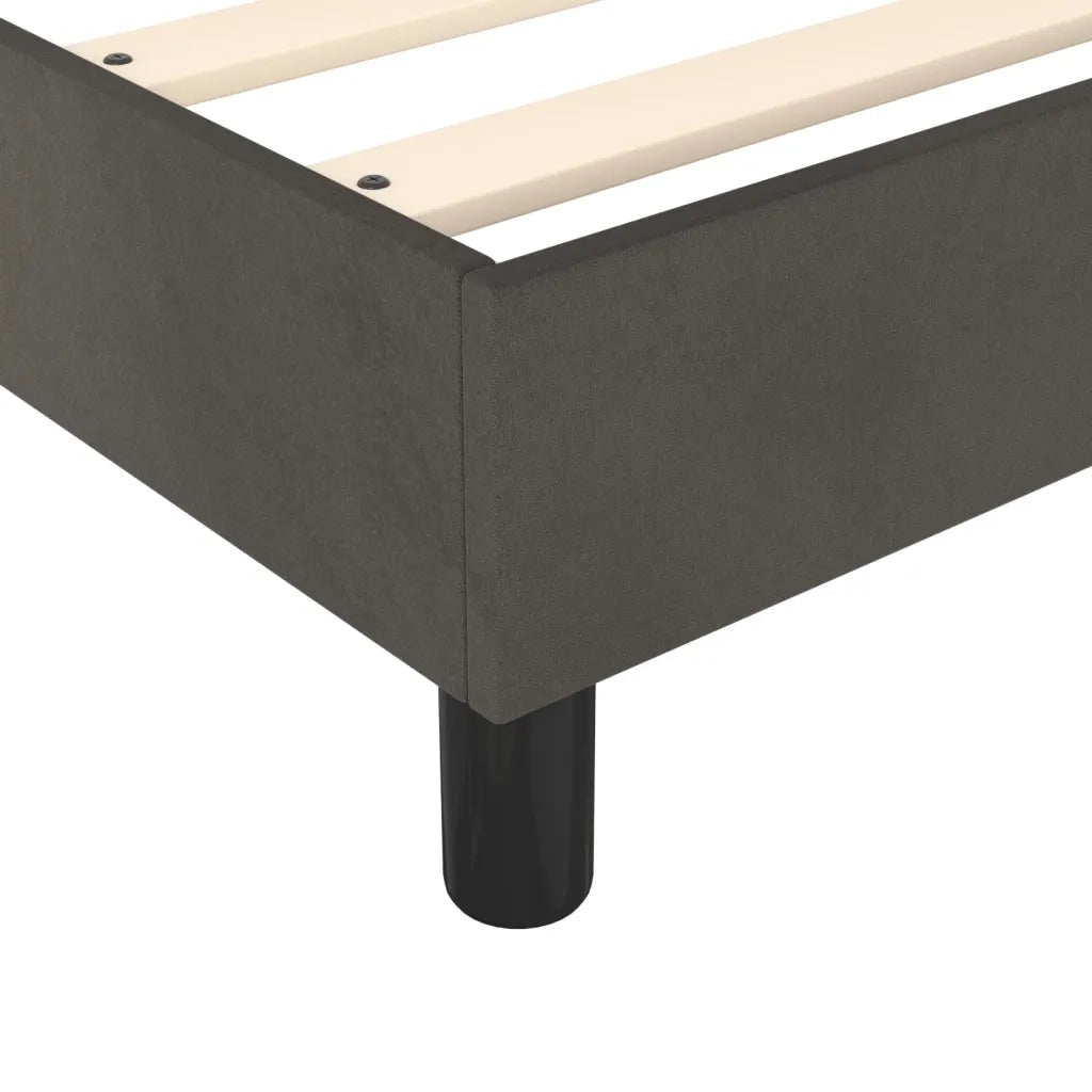 Struttura Letto a Rete a Molle Grigio Scuro 200x200 cm Velluto