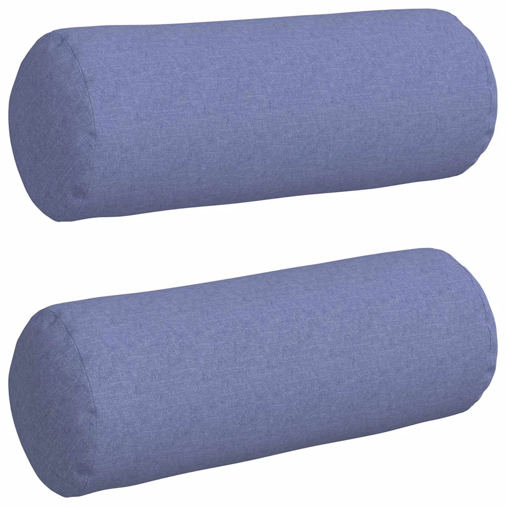 Cuscini a rullo 2 pcs Blu jeans Ø 25 x 70 cm Tessuto 42014325