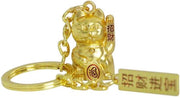 Sostegno per Chiave 3D Gatto Fortunato - Sostegno per Chiavi in Metallo - Anello di Chiave a Lame 25mm - Solido e Duraturo - Regalo di Compleanno - Color Argento - Anello di Chiave