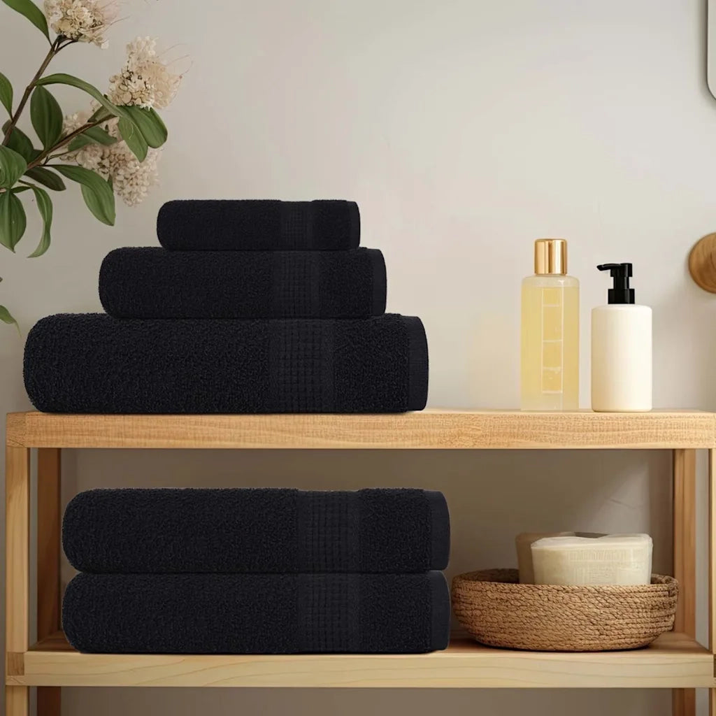 Asciugamani FROGN 10 pz Nero 100x200 cm 360 g/m² 136964