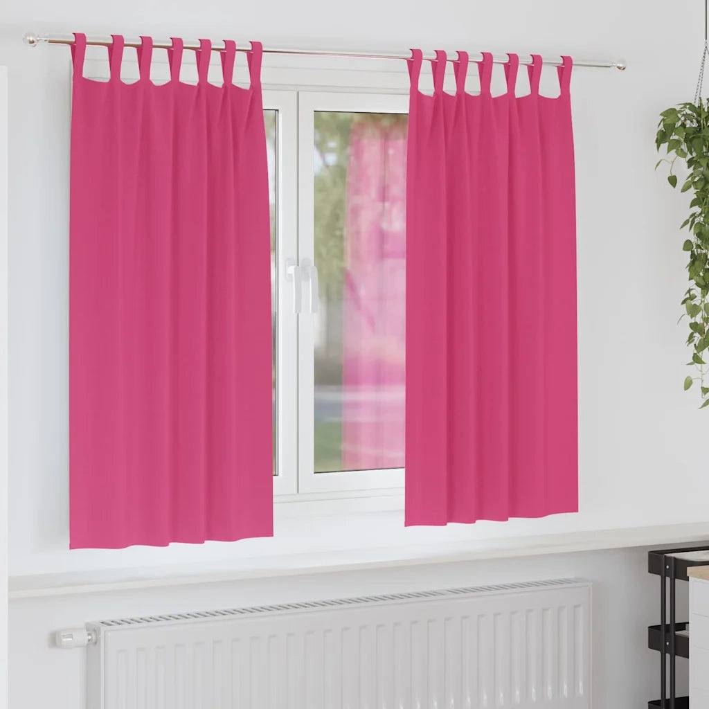 Tende Blackout con Anelli 2 pcs Rosa Vivo 175 x 140 cm 4107624