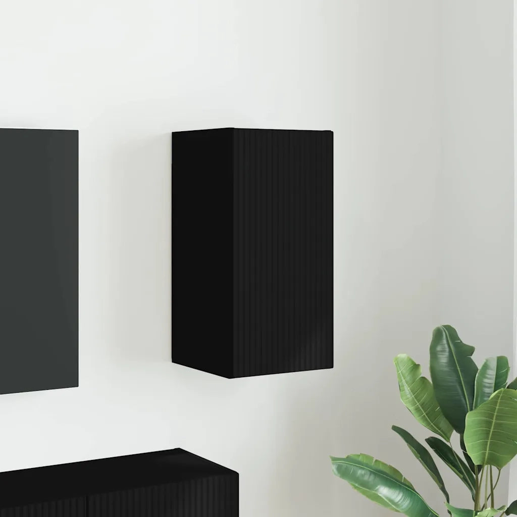 Mobile TV da Parete | Armadietto TV | Mobile Porta TV Nero 30 x 31 x 60 cm Legno multistrato