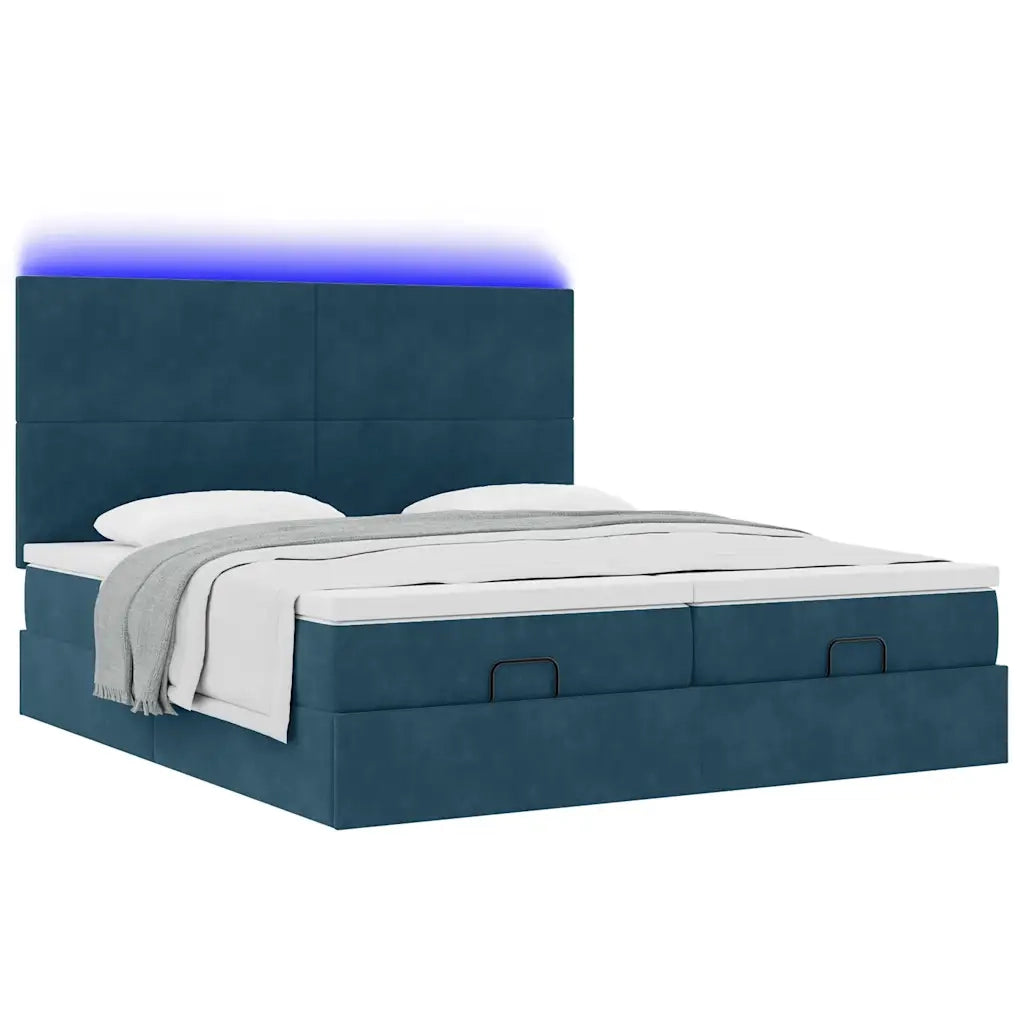 Struttura Letto Pouf con Materassi 180x200 cm Velluto 3314607