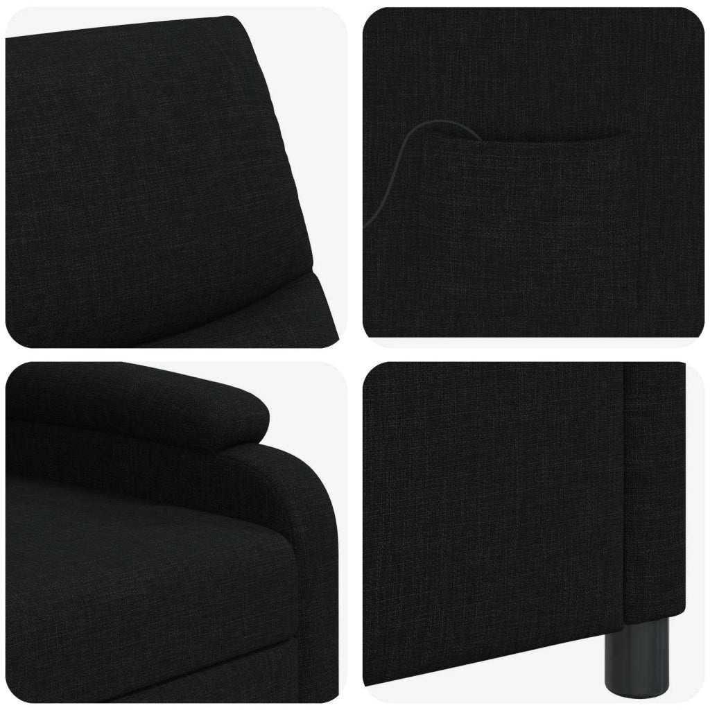 Poltrona Massaggiante Nero Tessuto 42035011