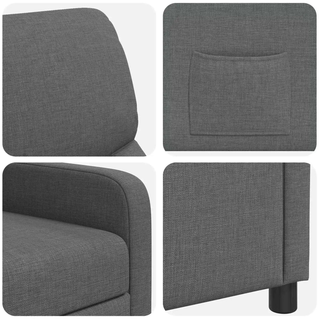 Poltrona reclinabile Grigio Scuro Tessuto 42034818