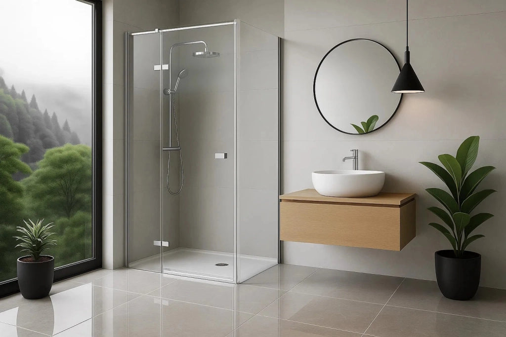 Cabina Doccia Rea Atlas 100x90 Chrome sinistra