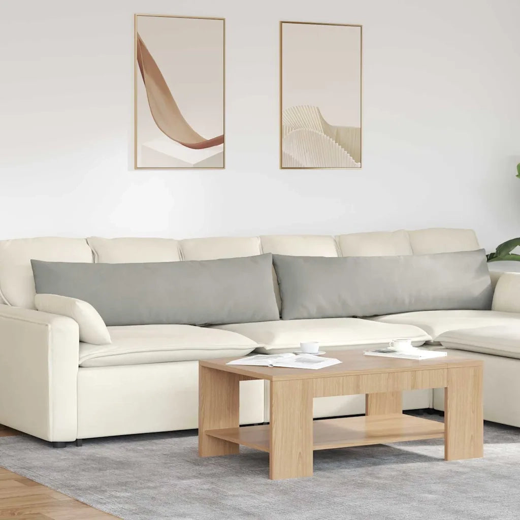 Cuscini da Divano 2 pcs Grigio chiaro 145 x 40 cm Tessuto 42013855