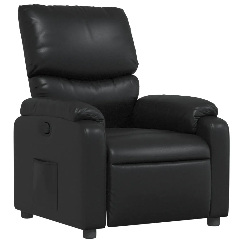 Poltrona Reclinabile Nera in Similpelle 373434