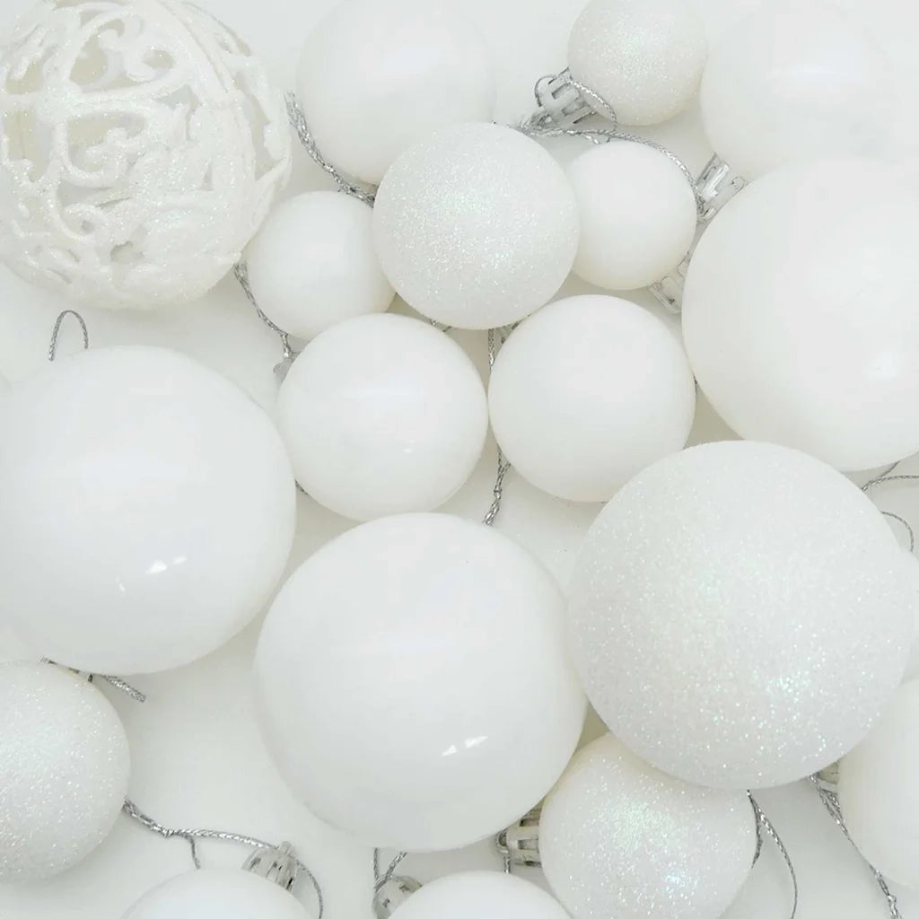 Set di Palle di Natale con 300 LED 120 pcs Bianco Plastica 42018832