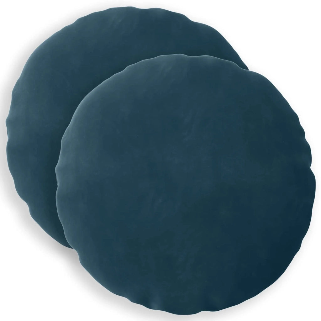 Federa 2 pcs HEERLEN Blu Ø 40 cm Velluto 922209