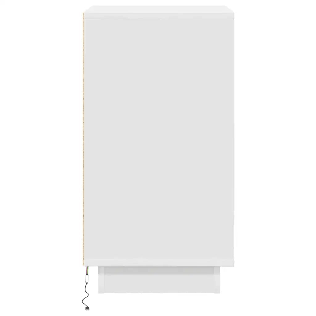 Comodini | Armadio da Notte | Mobiletto da notte con Luci LED Bianco 38x34x65 cm
