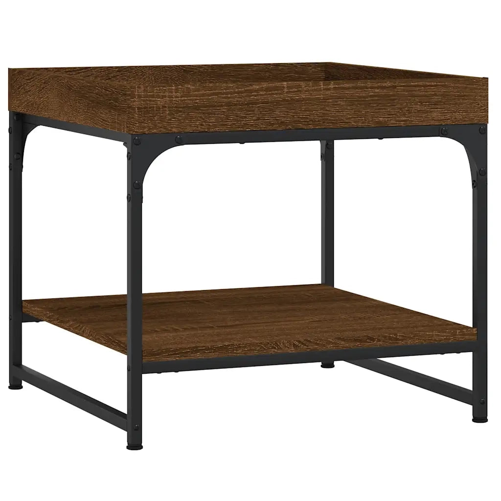 Tavolino salotto | Tavolino da caff¨¨ | Tavolino da Soggiorno Rovere Marrone 49,5x49,5x45 Legno Multistrato