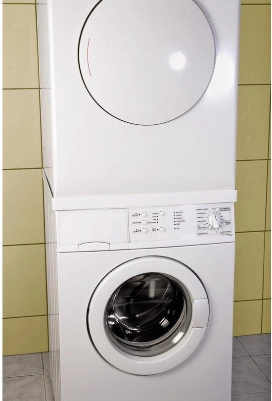 Set di lavaggio e asciugatura 60 x 60 cm bianco con contenitore di raccolta Lavatrice e stiro