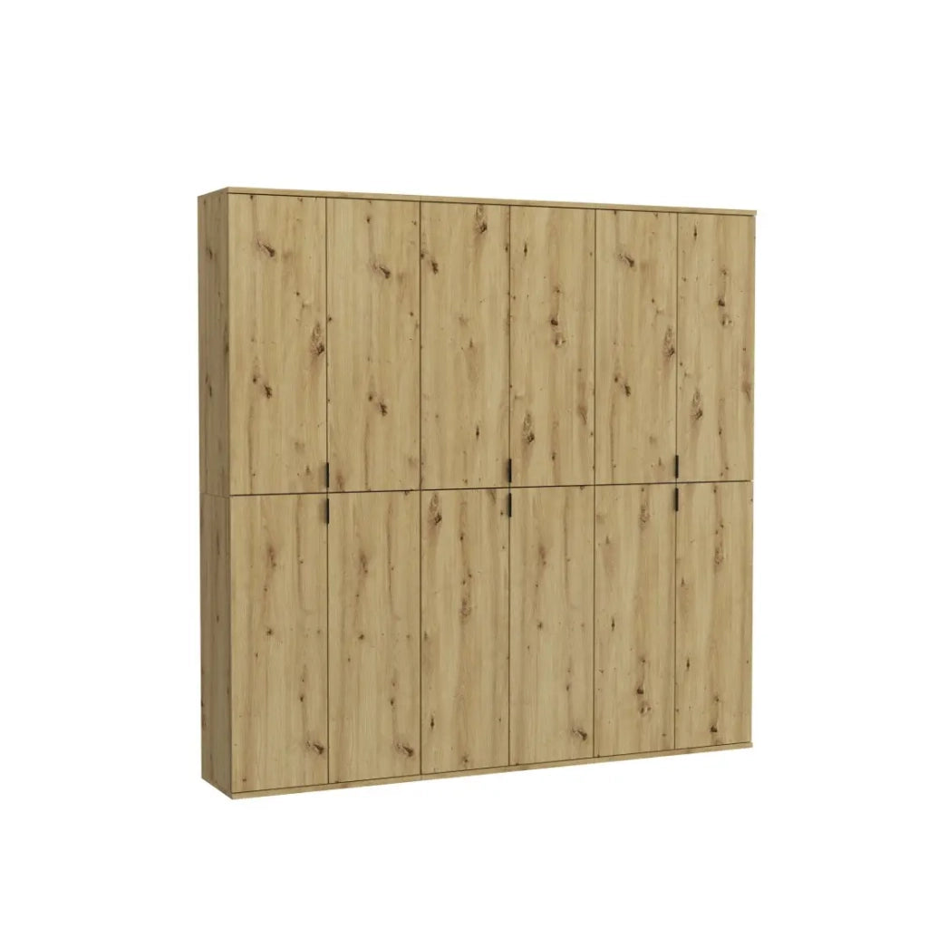 Armadio di stoccaggio BODITE – 12 porte – Rovere chiaro