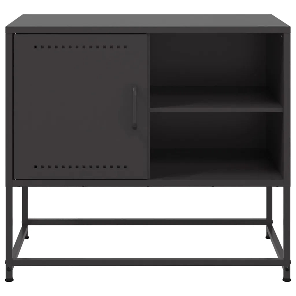 Mobile TV Nero 68x39x60,5 cm in Acciaio 846518