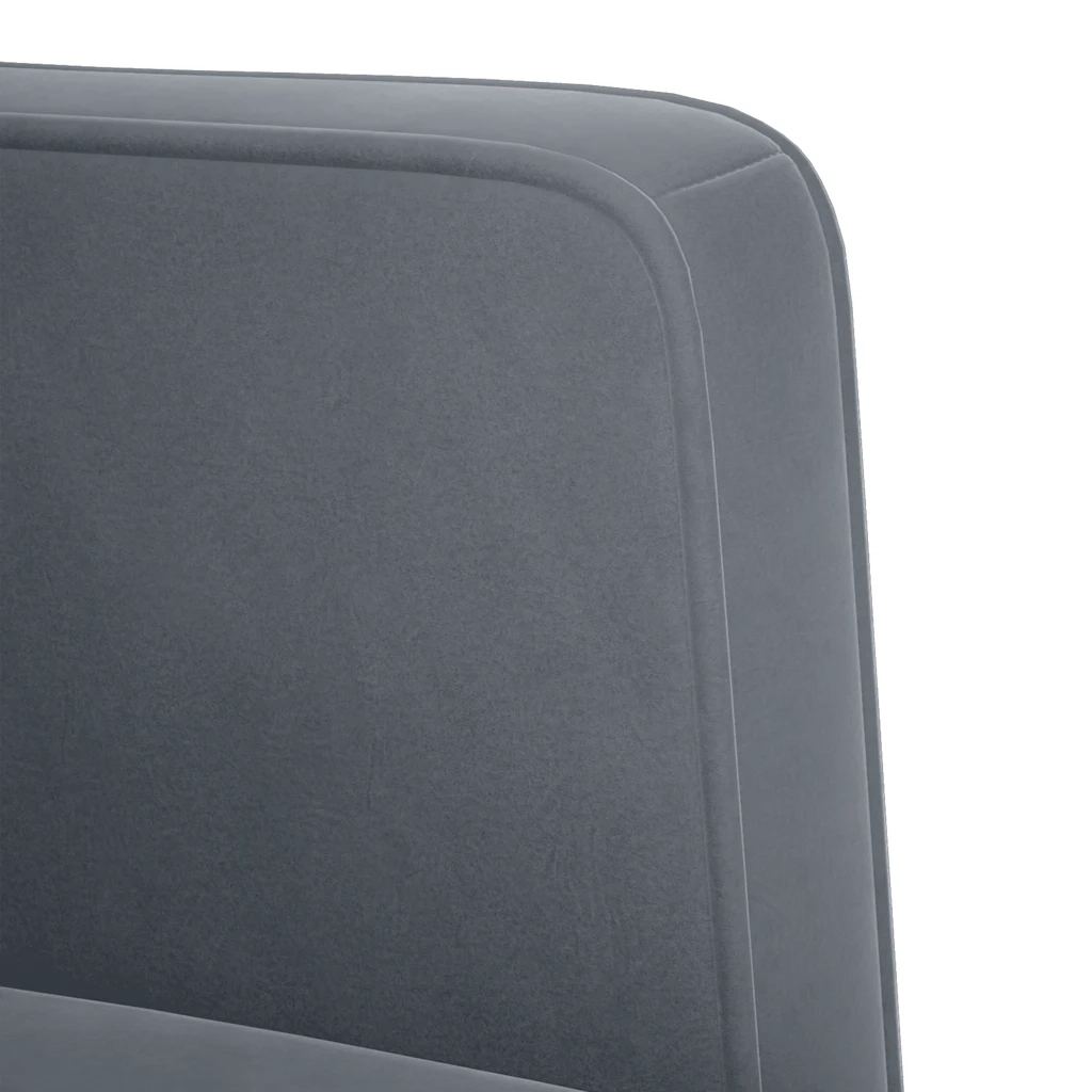 Divano Sedia con Braccioli Grigio Scuro 53 cm in Velluto 4100554
