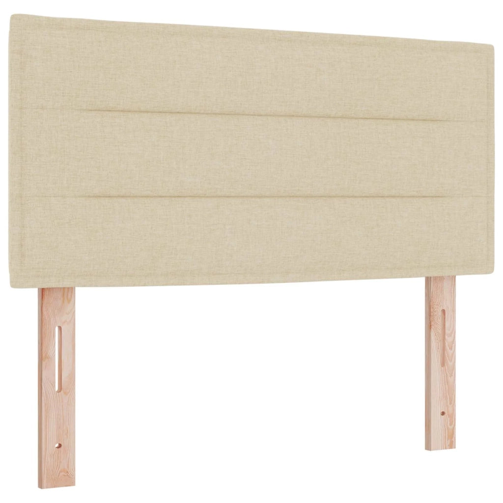 Letto box spring con materasso Crema 100 x 200 cm Tessuto 3451141