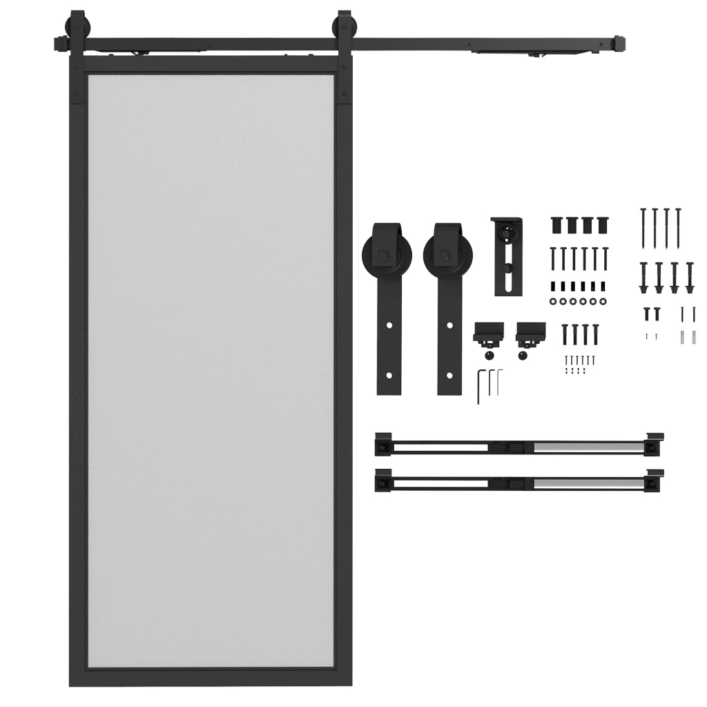 Kit Ante Scorrevoli ¨C Minimal ¨C 183cm, Acciaio, Nero